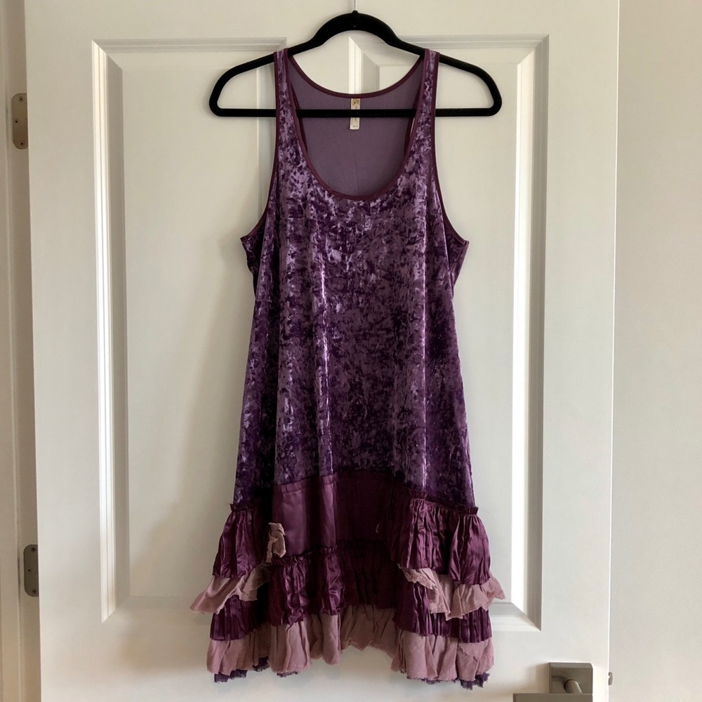 FREE PEOPLE Amethyst Velvet Tank Dress